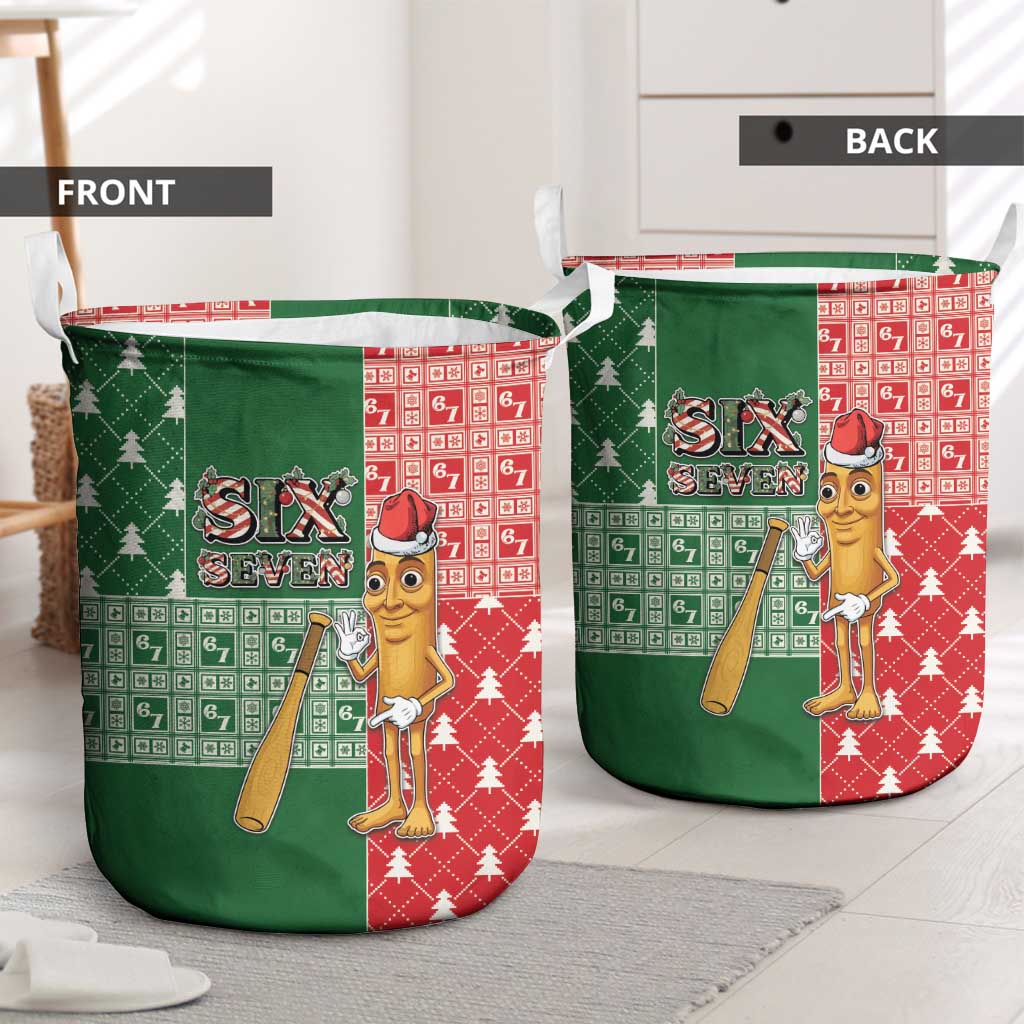 Six Seven Christmas Laundry Basket Funny Tung Tung Tung Sahur - Wonder Print Shop