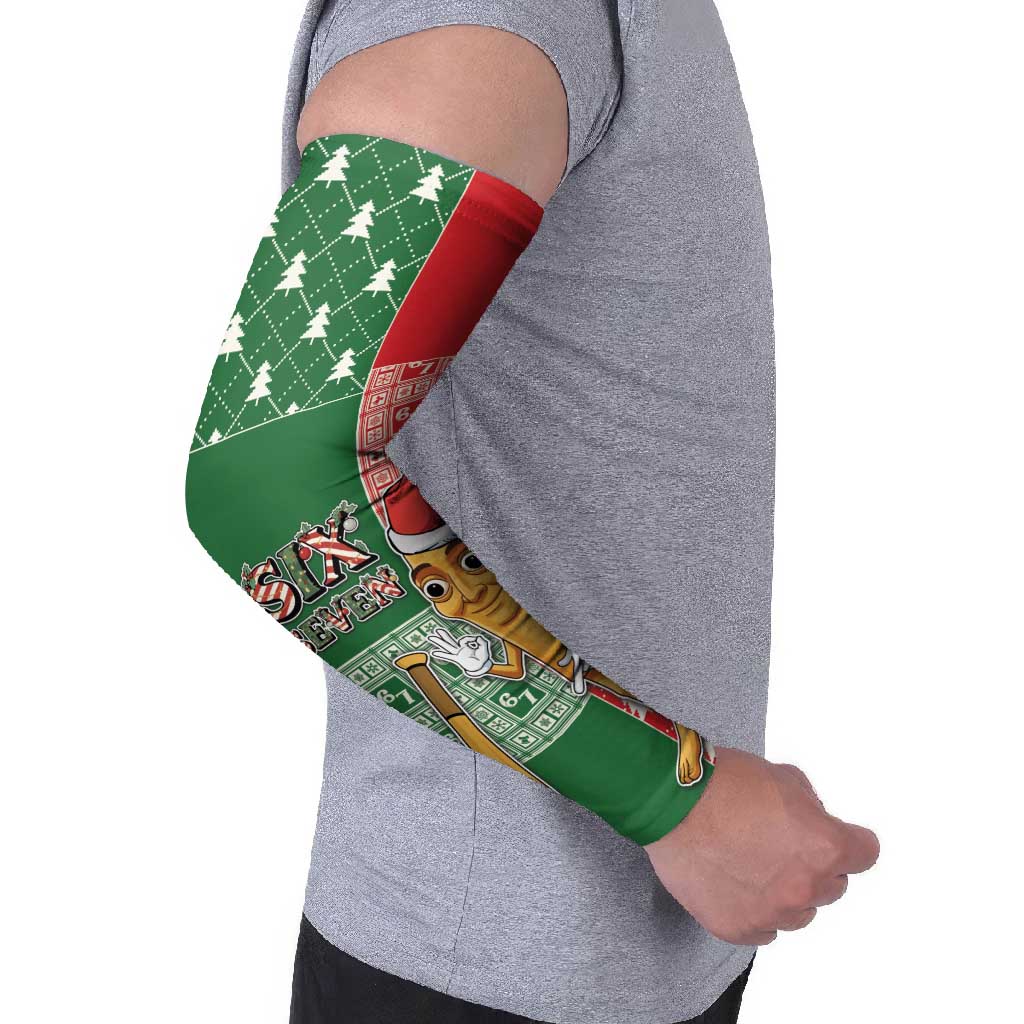 Six Seven Christmas Arm Sleeves Funny Tung Tung Tung Sahur - Wonder Print Shop