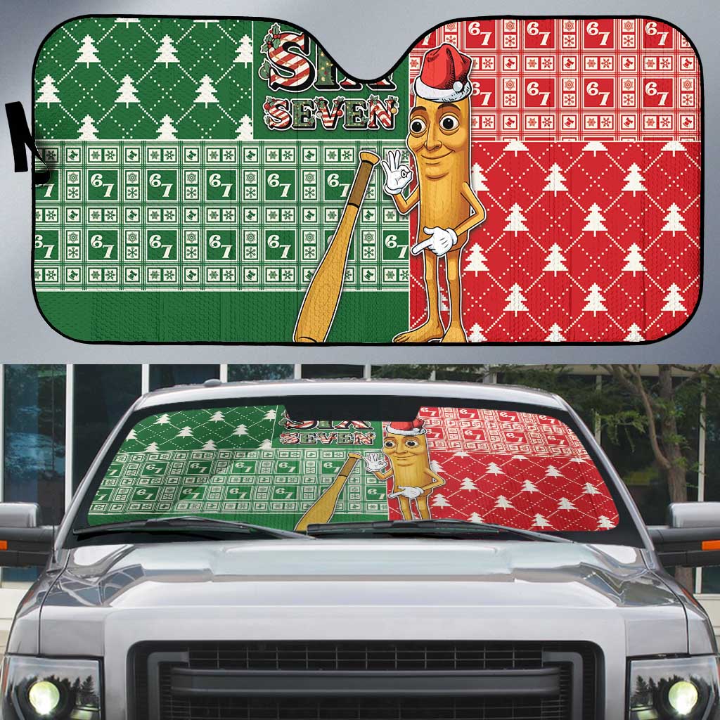 Six Seven Christmas Auto Sun Shade Funny Tung Tung Tung Sahur - Wonder Print Shop