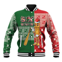 Six Seven Christmas Baseball Jacket Funny Tung Tung Tung Sahur - Wonder Print Shop