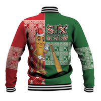 Six Seven Christmas Baseball Jacket Funny Tung Tung Tung Sahur - Wonder Print Shop