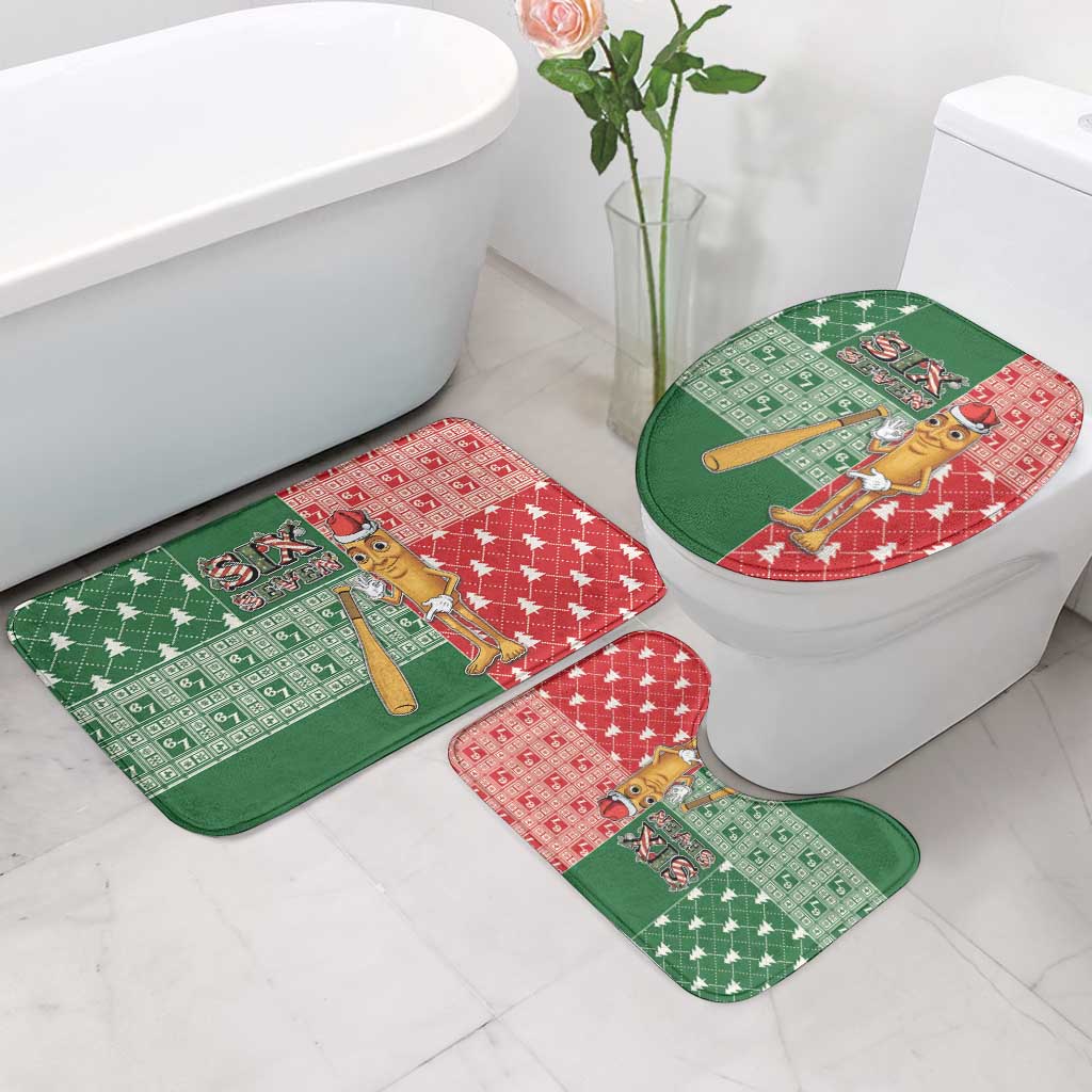Six Seven Christmas Bathroom Set Funny Tung Tung Tung Sahur - Wonder Print Shop