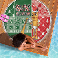 Six Seven Christmas Beach Blanket Funny Tung Tung Tung Sahur - Wonder Print Shop