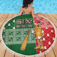 Six Seven Christmas Beach Blanket Funny Tung Tung Tung Sahur - Wonder Print Shop