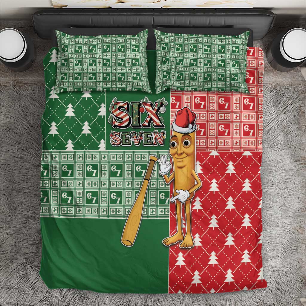 Six Seven Christmas Bedding Set Funny Tung Tung Tung Sahur - Wonder Print Shop
