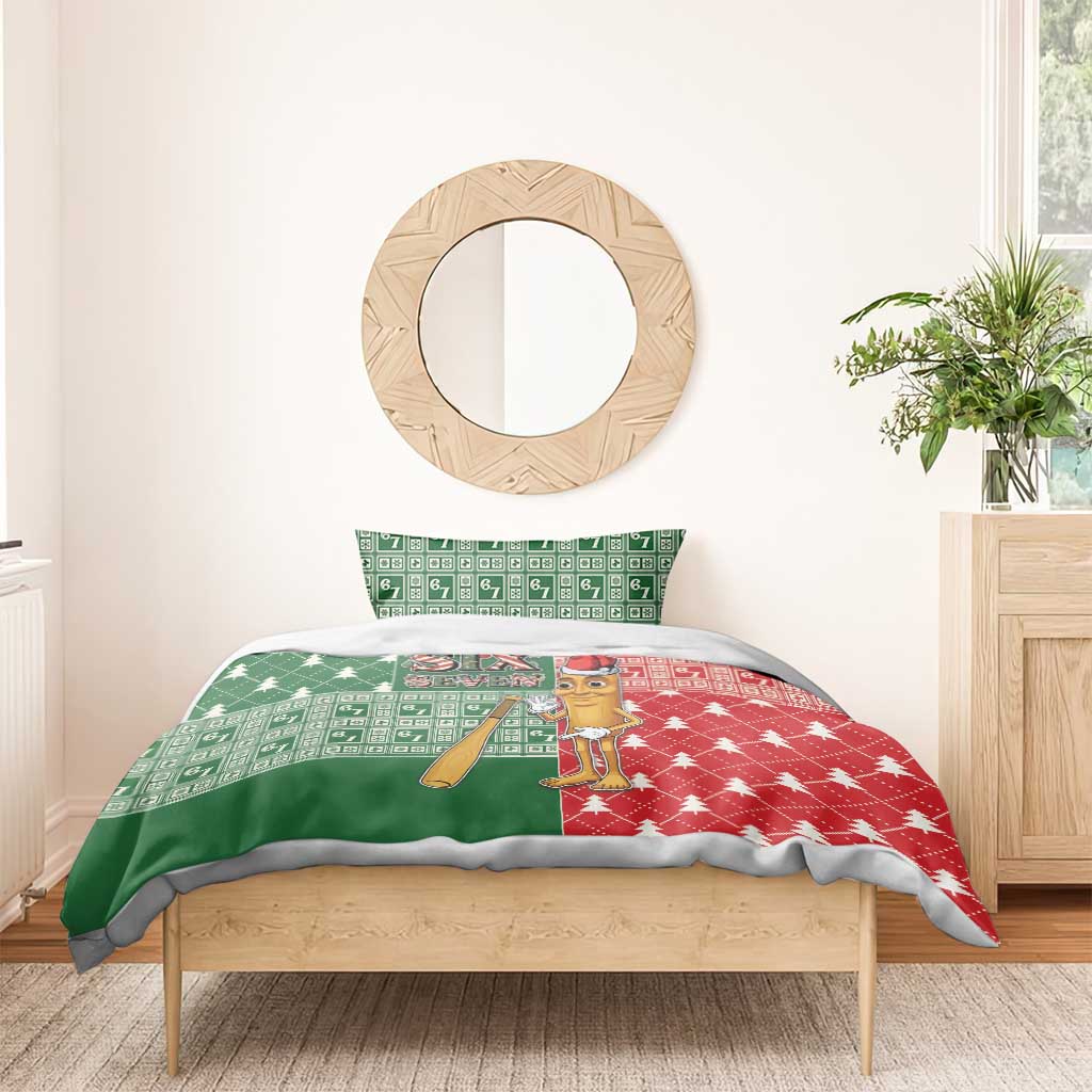 Six Seven Christmas Bedding Set Funny Tung Tung Tung Sahur - Wonder Print Shop