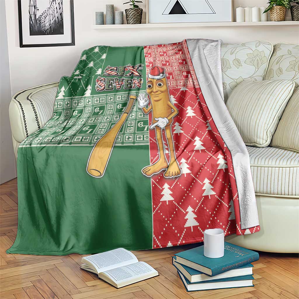 Six Seven Christmas Blanket Funny Tung Tung Tung Sahur - Wonder Print Shop