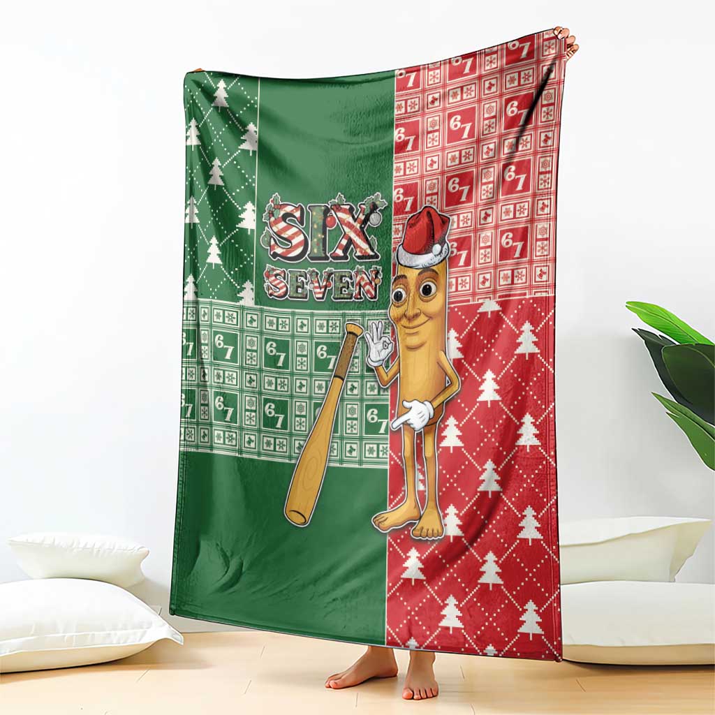 Six Seven Christmas Blanket Funny Tung Tung Tung Sahur - Wonder Print Shop