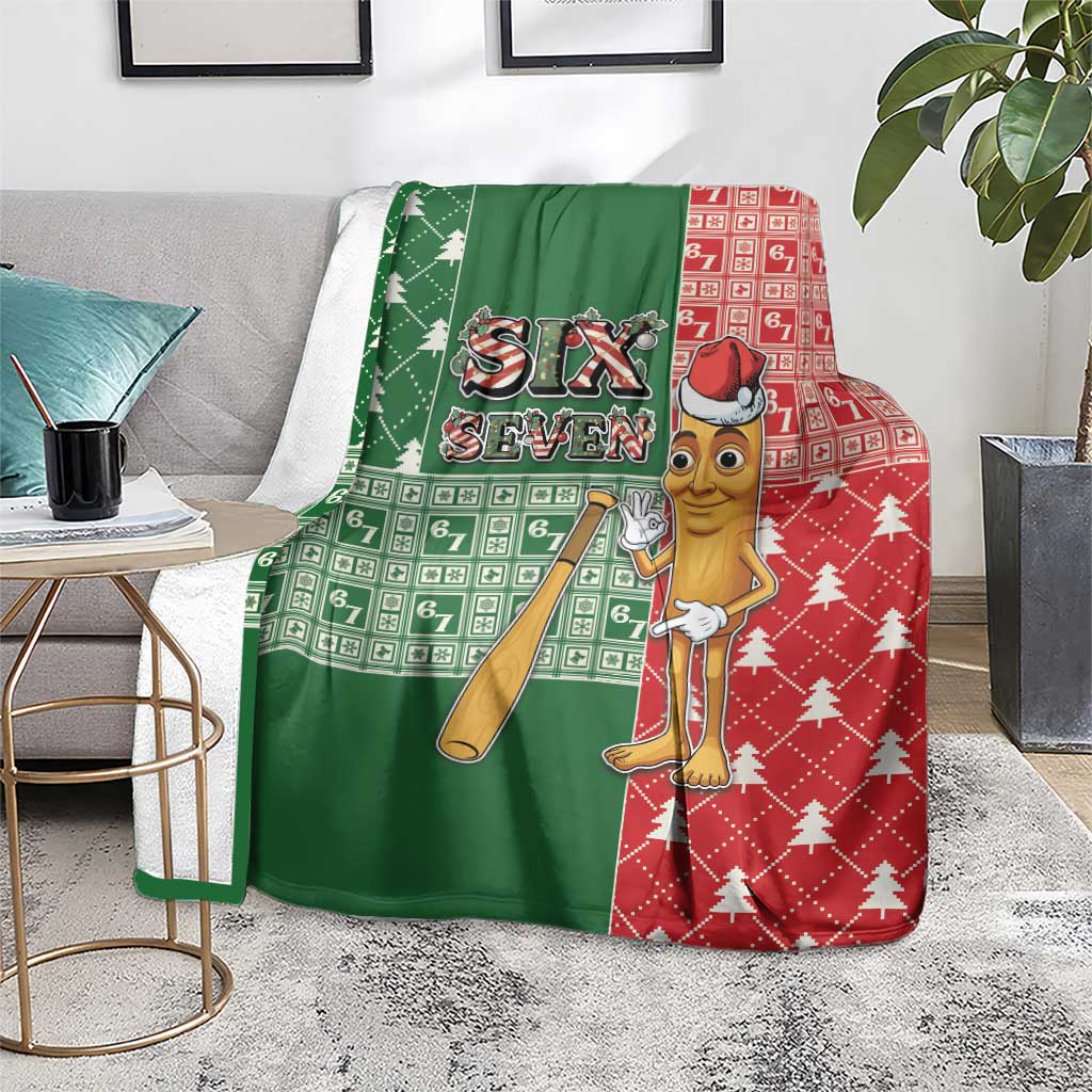 Six Seven Christmas Blanket Funny Tung Tung Tung Sahur - Wonder Print Shop