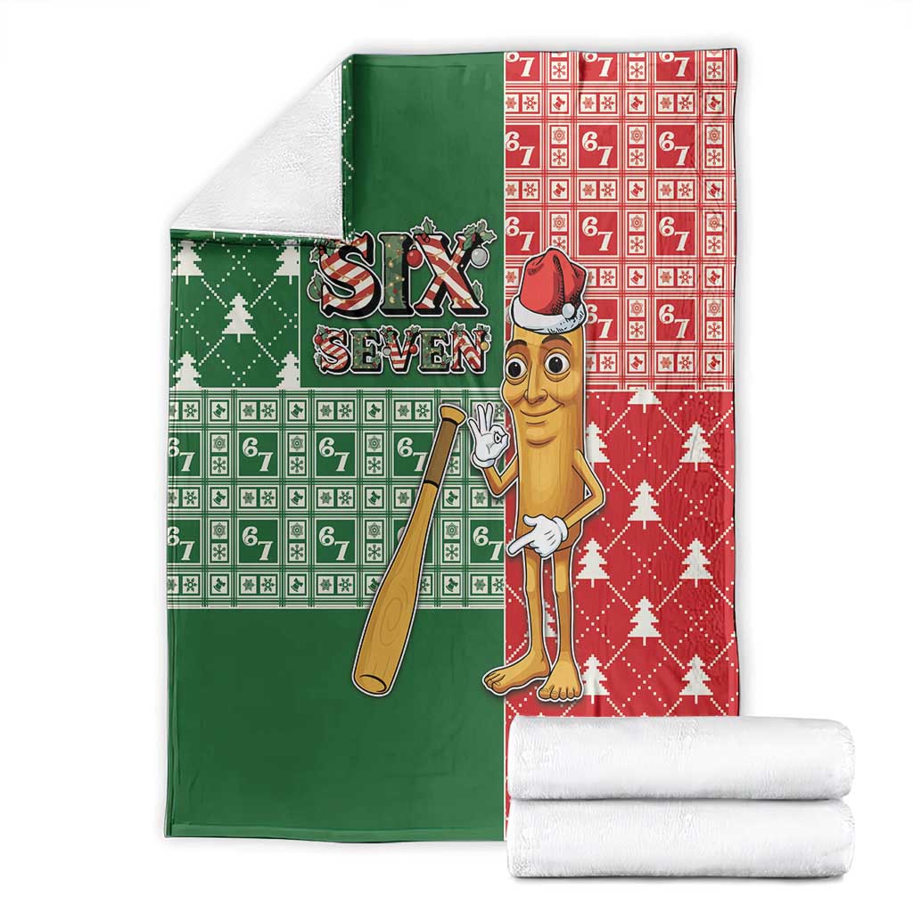 Six Seven Christmas Blanket Funny Tung Tung Tung Sahur - Wonder Print Shop