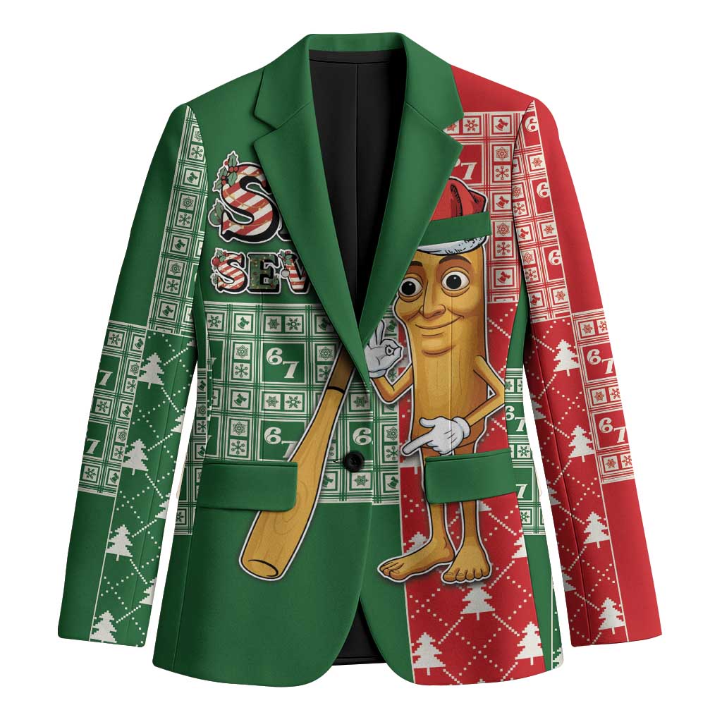 Six Seven Christmas Blazer Funny Tung Tung Tung Sahur - Wonder Print Shop