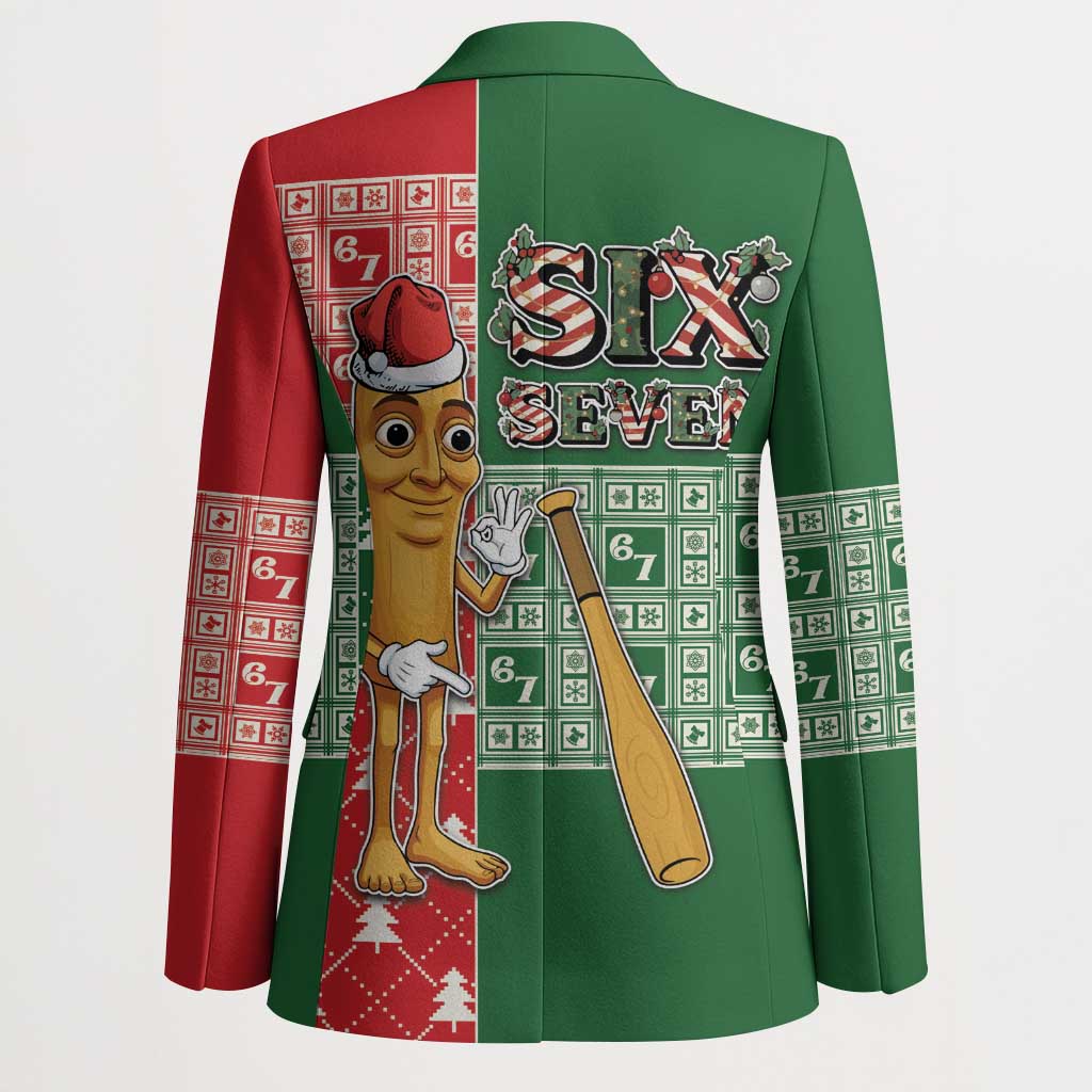 Six Seven Christmas Blazer Funny Tung Tung Tung Sahur - Wonder Print Shop