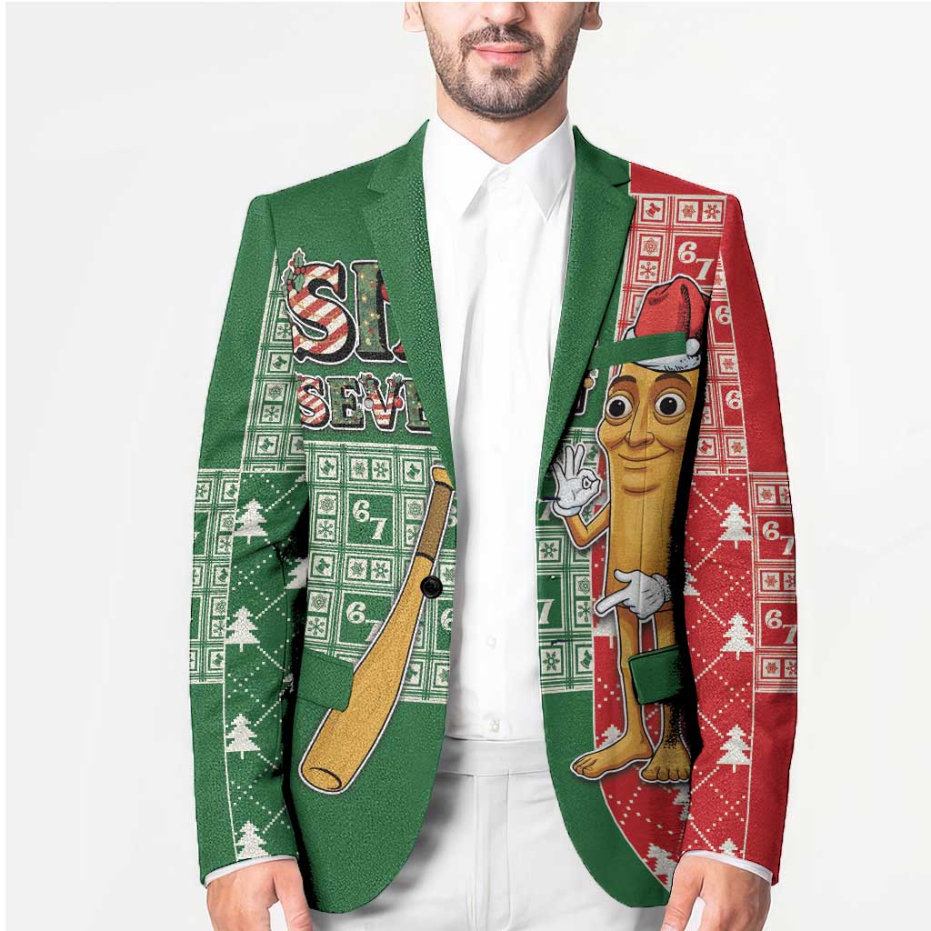 Six Seven Christmas Blazer Funny Tung Tung Tung Sahur - Wonder Print Shop