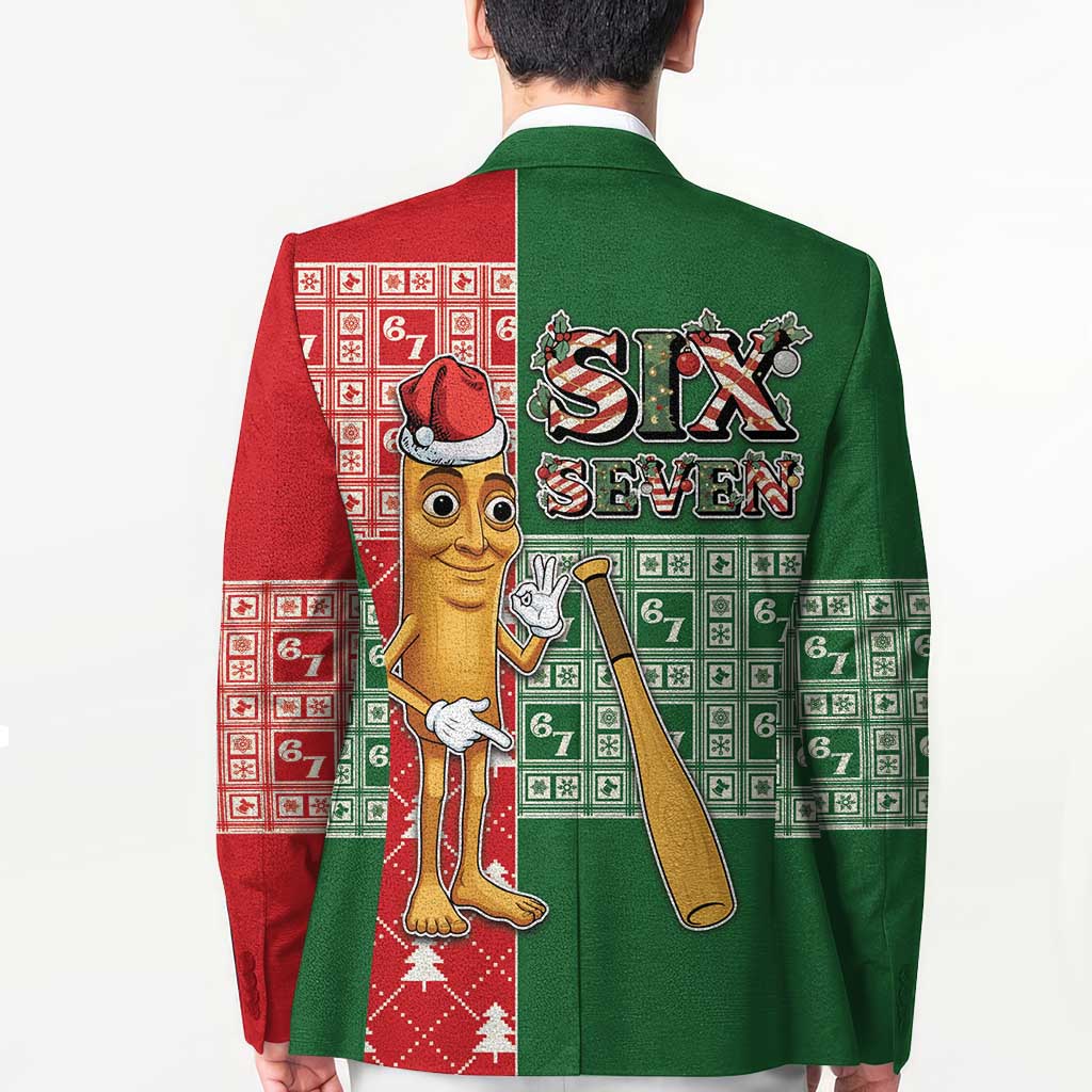 Six Seven Christmas Blazer Funny Tung Tung Tung Sahur - Wonder Print Shop