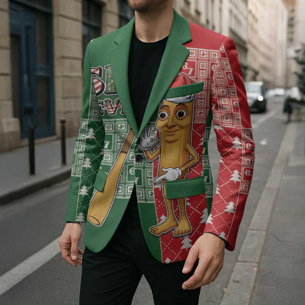 Six Seven Christmas Blazer Funny Tung Tung Tung Sahur - Wonder Print Shop