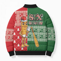 Six Seven Christmas Bomber Puffer Jacket Funny Tung Tung Tung Sahur - Wonder Print Shop