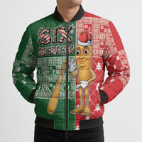 Six Seven Christmas Bomber Puffer Jacket Funny Tung Tung Tung Sahur - Wonder Print Shop