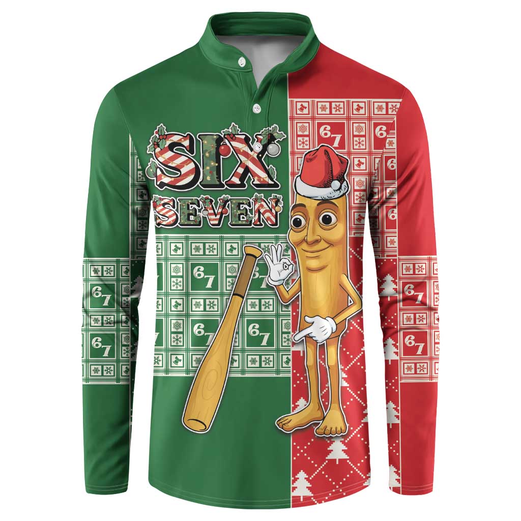 Six Seven Christmas Button Sweatshirt Funny Tung Tung Tung Sahur - Wonder Print Shop