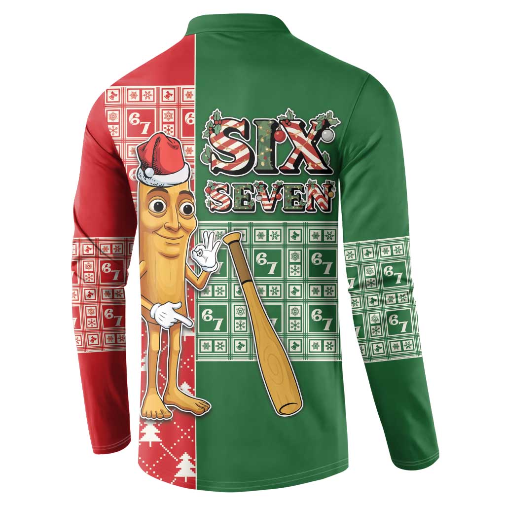 Six Seven Christmas Button Sweatshirt Funny Tung Tung Tung Sahur - Wonder Print Shop