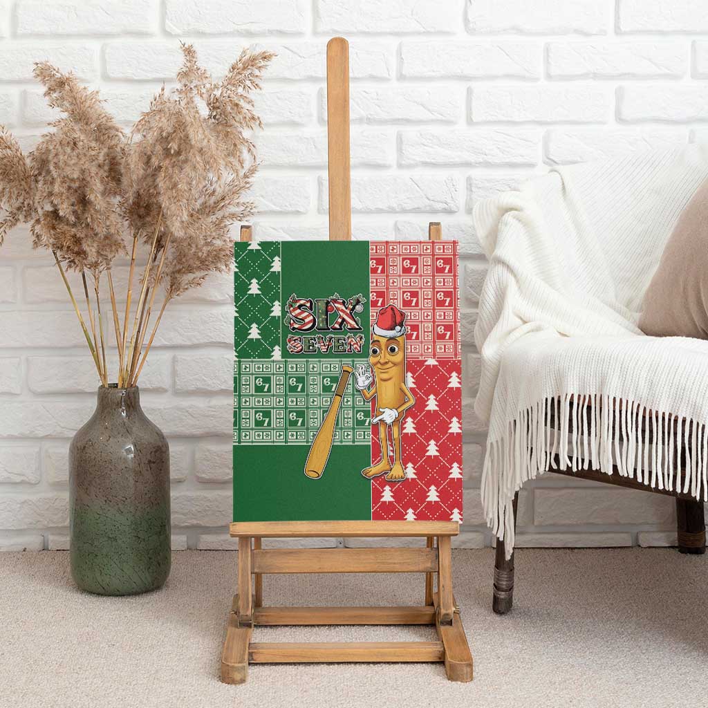 Six Seven Christmas Canvas Wall Art Funny Tung Tung Tung Sahur - Wonder Print Shop