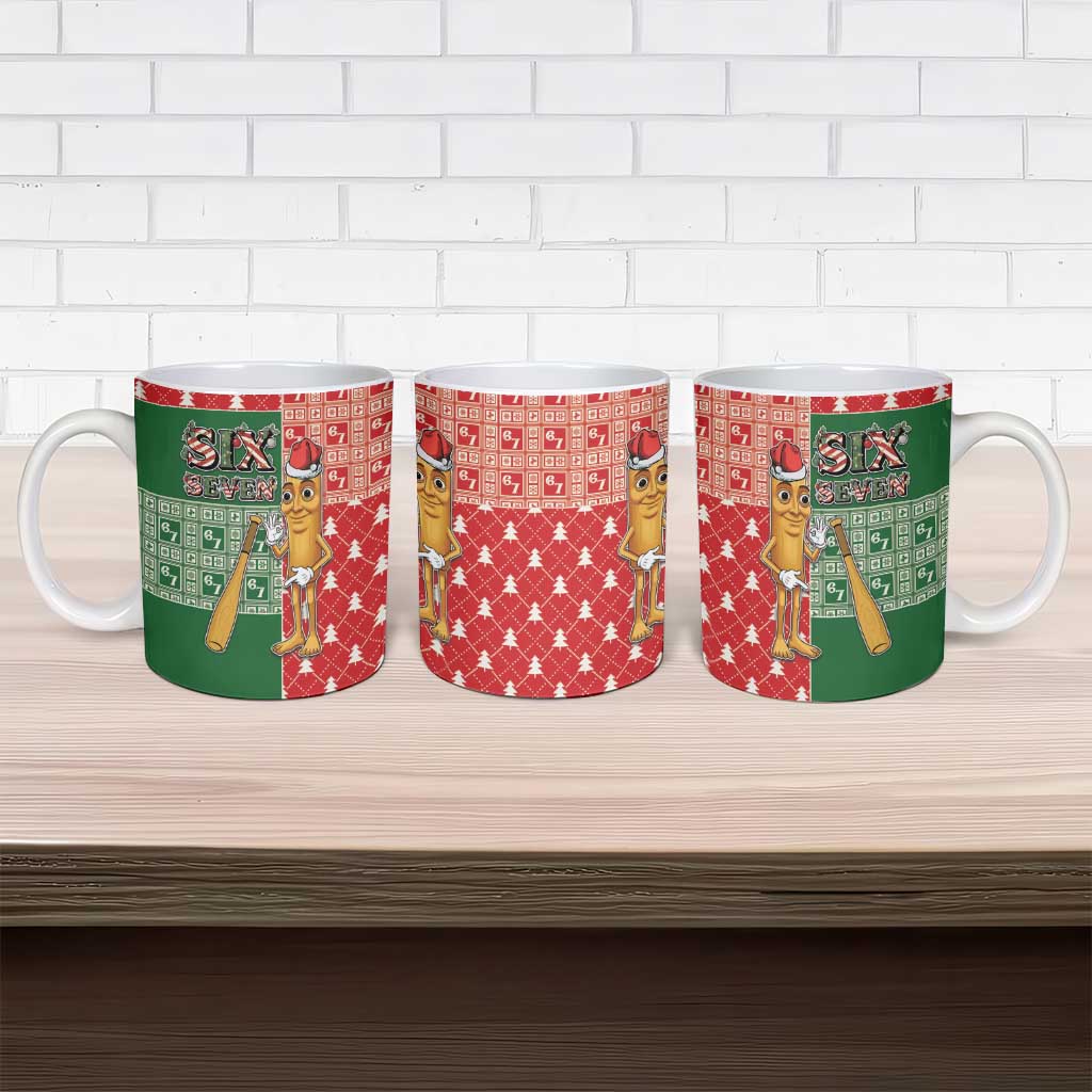 Six Seven Christmas Ceramic Mug Funny Tung Tung Tung Sahur - Wonder Print Shop