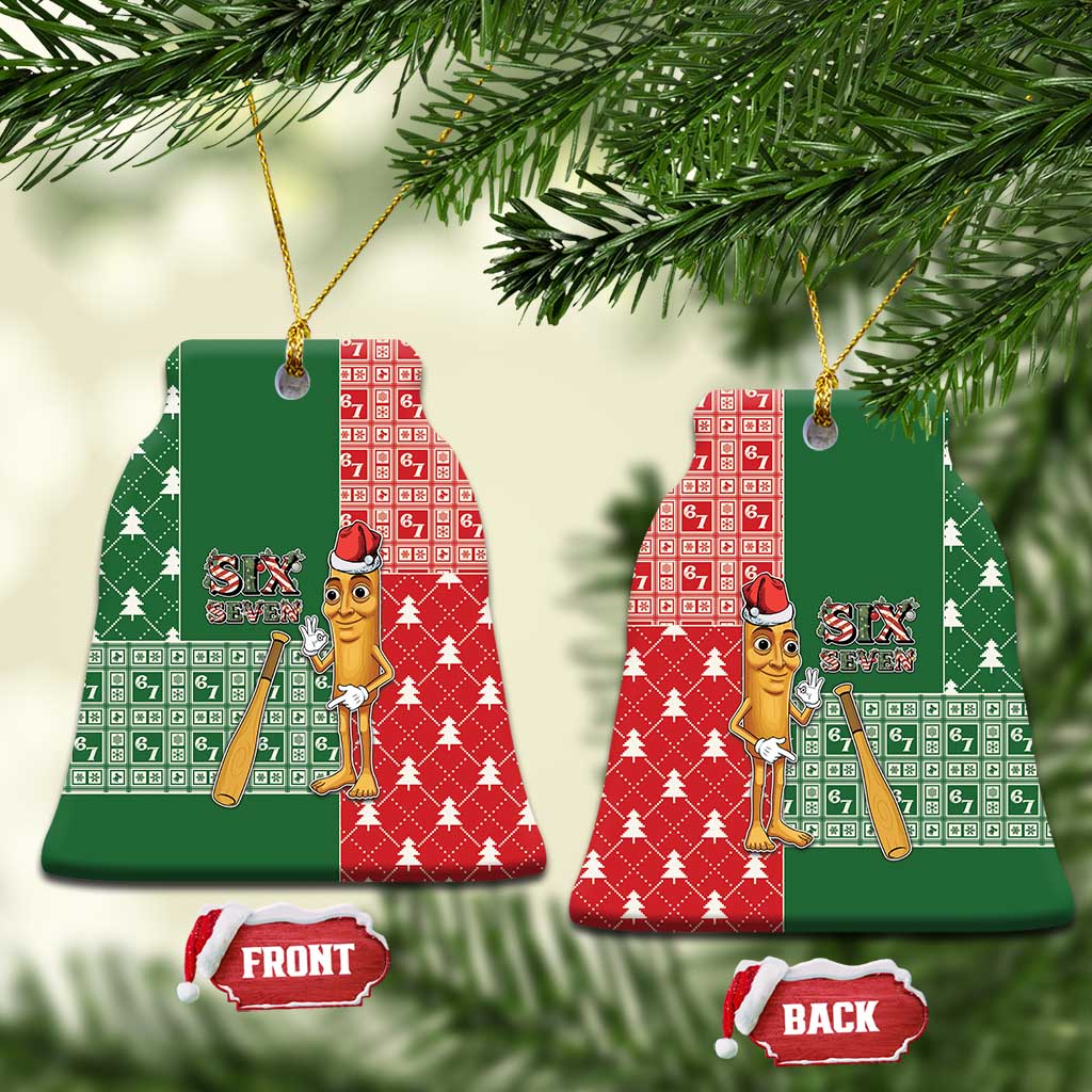 Six Seven Christmas Ceramic Ornament Funny Tung Tung Tung Sahur - Wonder Print Shop