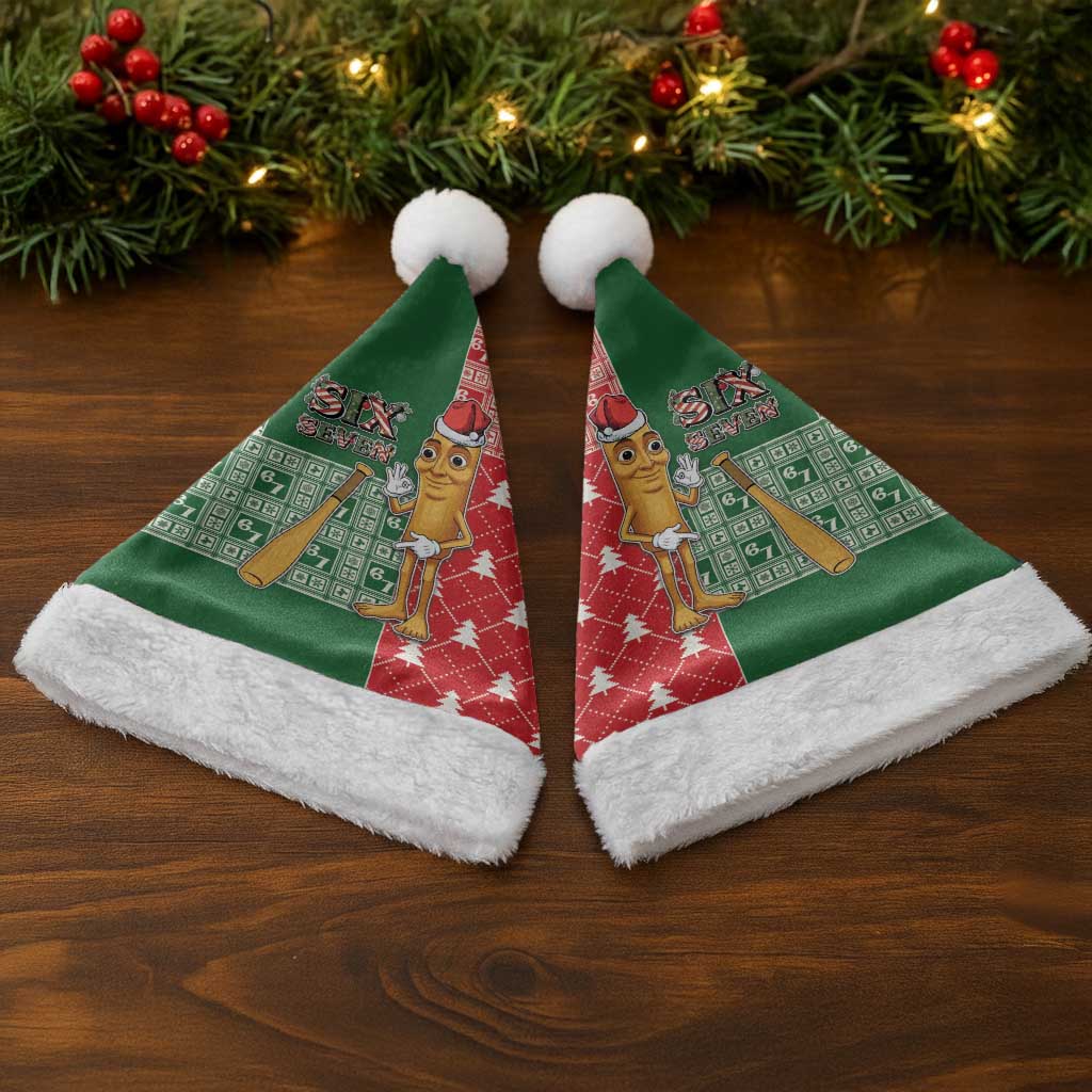 Six Seven Christmas Santa Hat Funny Tung Tung Tung Sahur - Wonder Print Shop