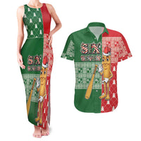 Six Seven Christmas Couples Matching Tank Maxi Dress and Hawaiian Shirt Funny Tung Tung Tung Sahur - Wonder Print Shop