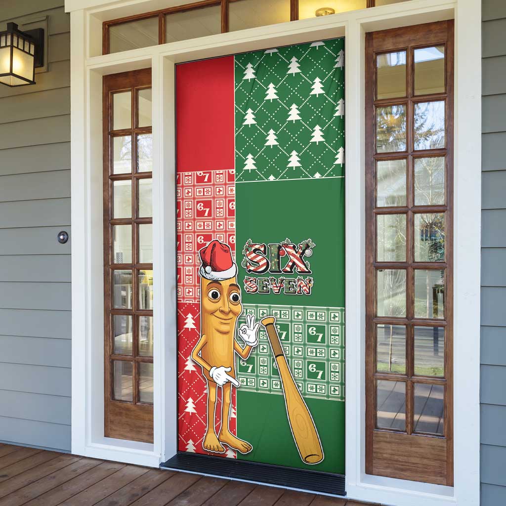 Six Seven Christmas Door Cover Funny Tung Tung Tung Sahur - Wonder Print Shop