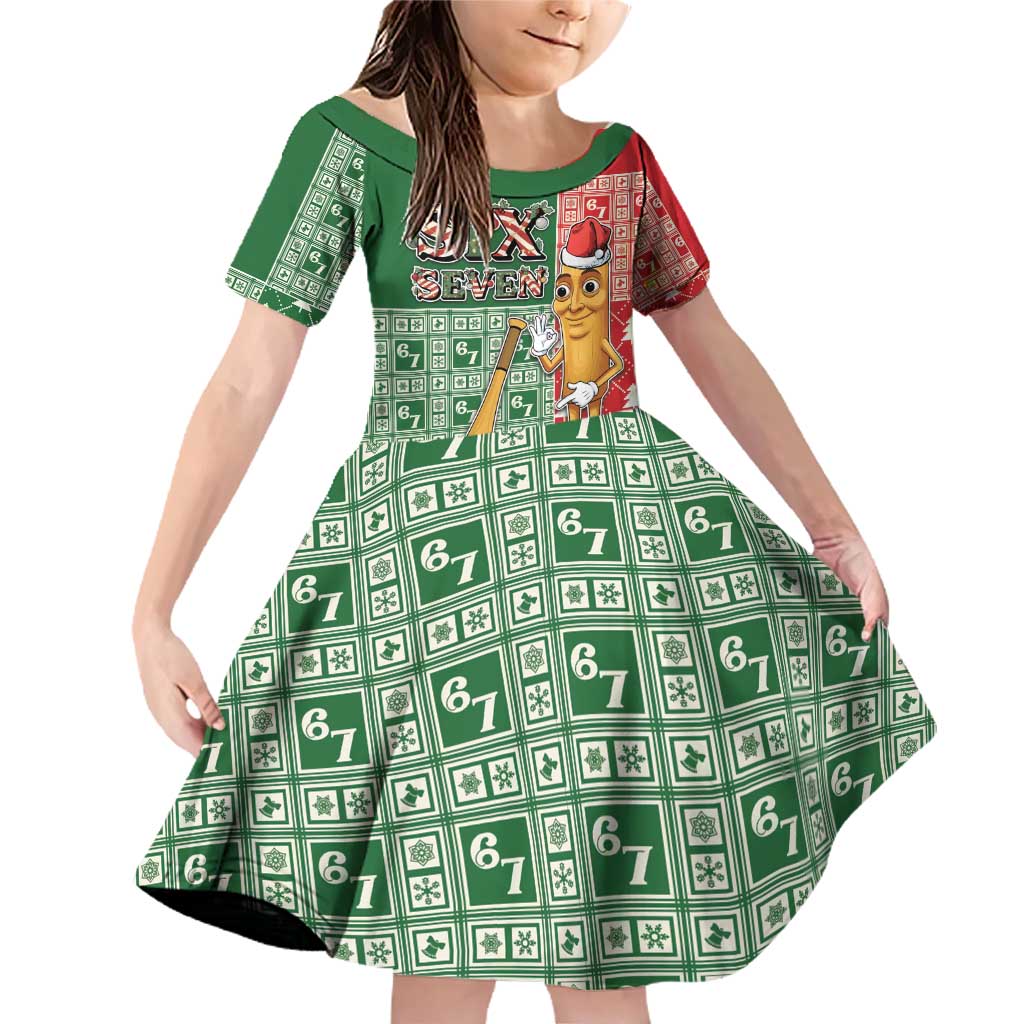 Six Seven Christmas Family Matching Off Shoulder Short Dress and Hawaiian Shirt Funny Tung Tung Tung Sahur - Wonder Print Shop