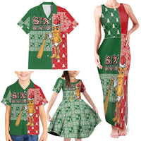 Six Seven Christmas Family Matching Tank Maxi Dress and Hawaiian Shirt Funny Tung Tung Tung Sahur - Wonder Print Shop