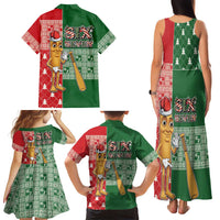 Six Seven Christmas Family Matching Tank Maxi Dress and Hawaiian Shirt Funny Tung Tung Tung Sahur - Wonder Print Shop