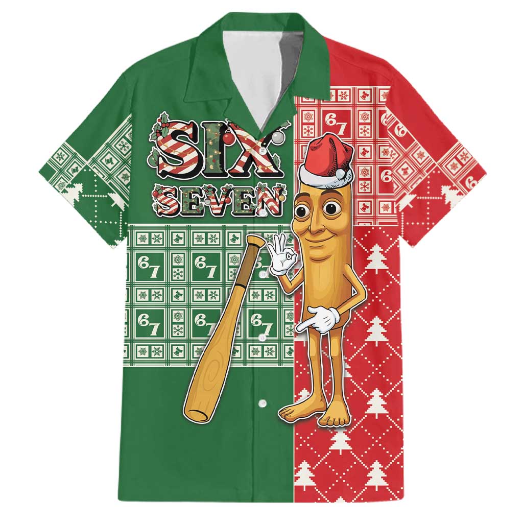 Six Seven Christmas Family Matching Tank Maxi Dress and Hawaiian Shirt Funny Tung Tung Tung Sahur - Wonder Print Shop