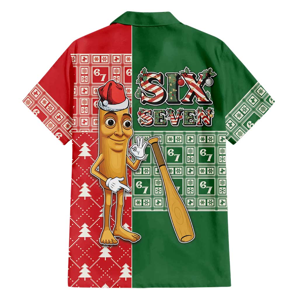 Six Seven Christmas Family Matching Tank Maxi Dress and Hawaiian Shirt Funny Tung Tung Tung Sahur - Wonder Print Shop