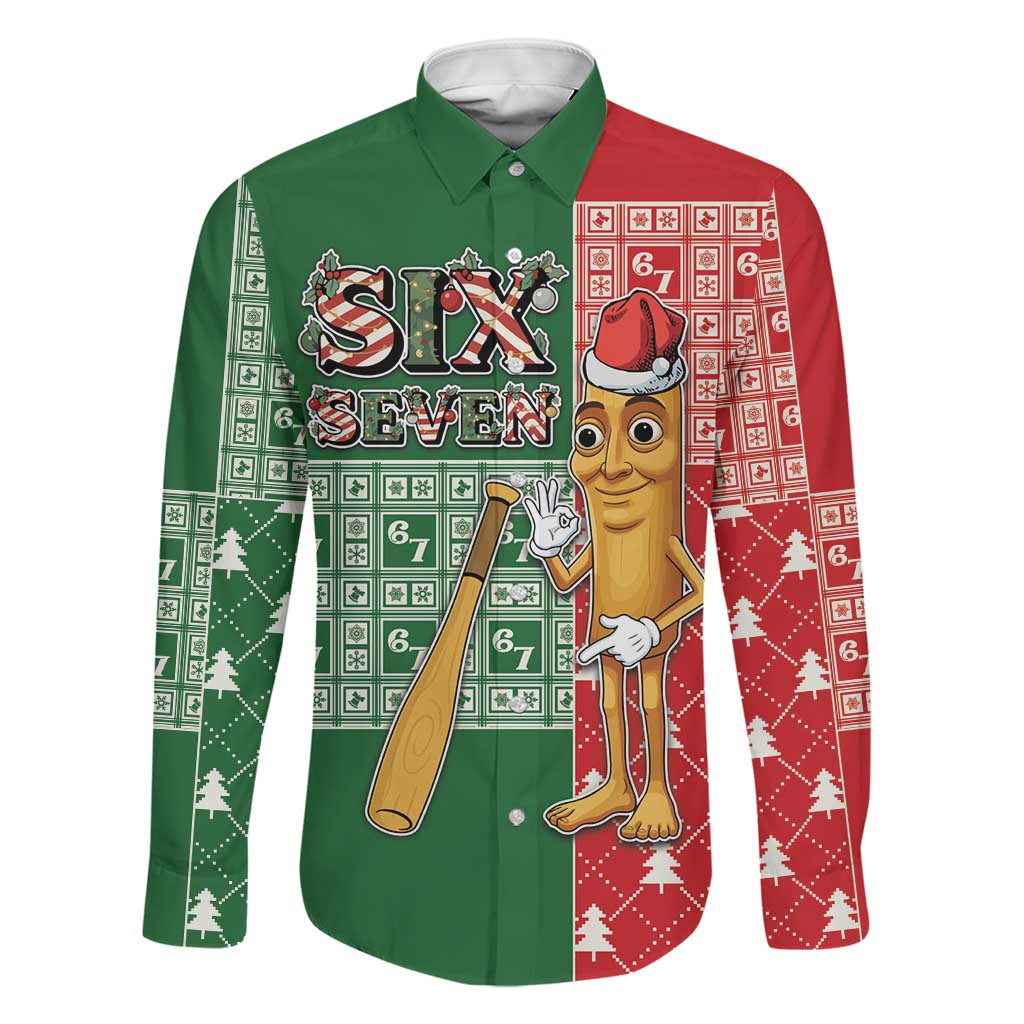 Six Seven Christmas Family Matching Tank Maxi Dress and Hawaiian Shirt Funny Tung Tung Tung Sahur - Wonder Print Shop
