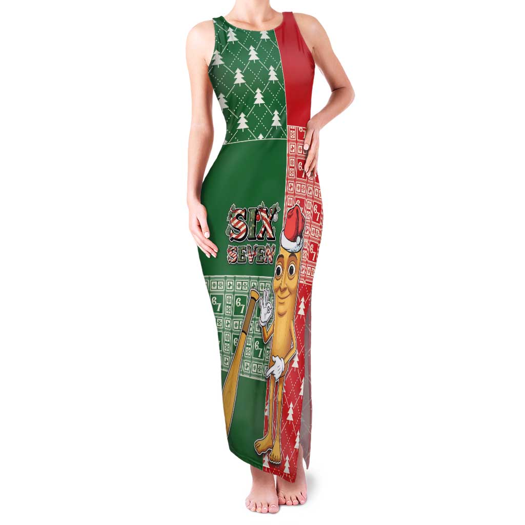 Six Seven Christmas Family Matching Tank Maxi Dress and Hawaiian Shirt Funny Tung Tung Tung Sahur - Wonder Print Shop
