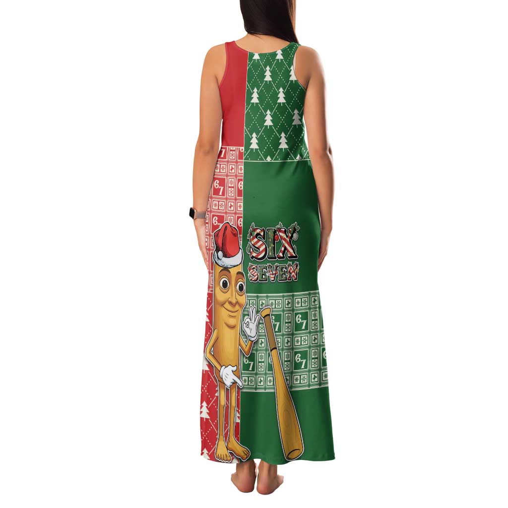 Six Seven Christmas Family Matching Tank Maxi Dress and Hawaiian Shirt Funny Tung Tung Tung Sahur - Wonder Print Shop