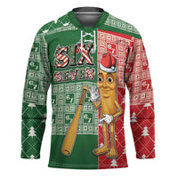 Six Seven Christmas Hockey Jersey Funny Tung Tung Tung Sahur - Wonder Print Shop