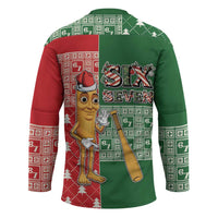 Six Seven Christmas Hockey Jersey Funny Tung Tung Tung Sahur - Wonder Print Shop
