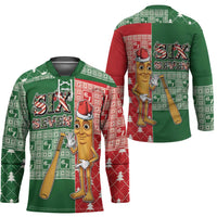Six Seven Christmas Hockey Jersey Funny Tung Tung Tung Sahur - Wonder Print Shop