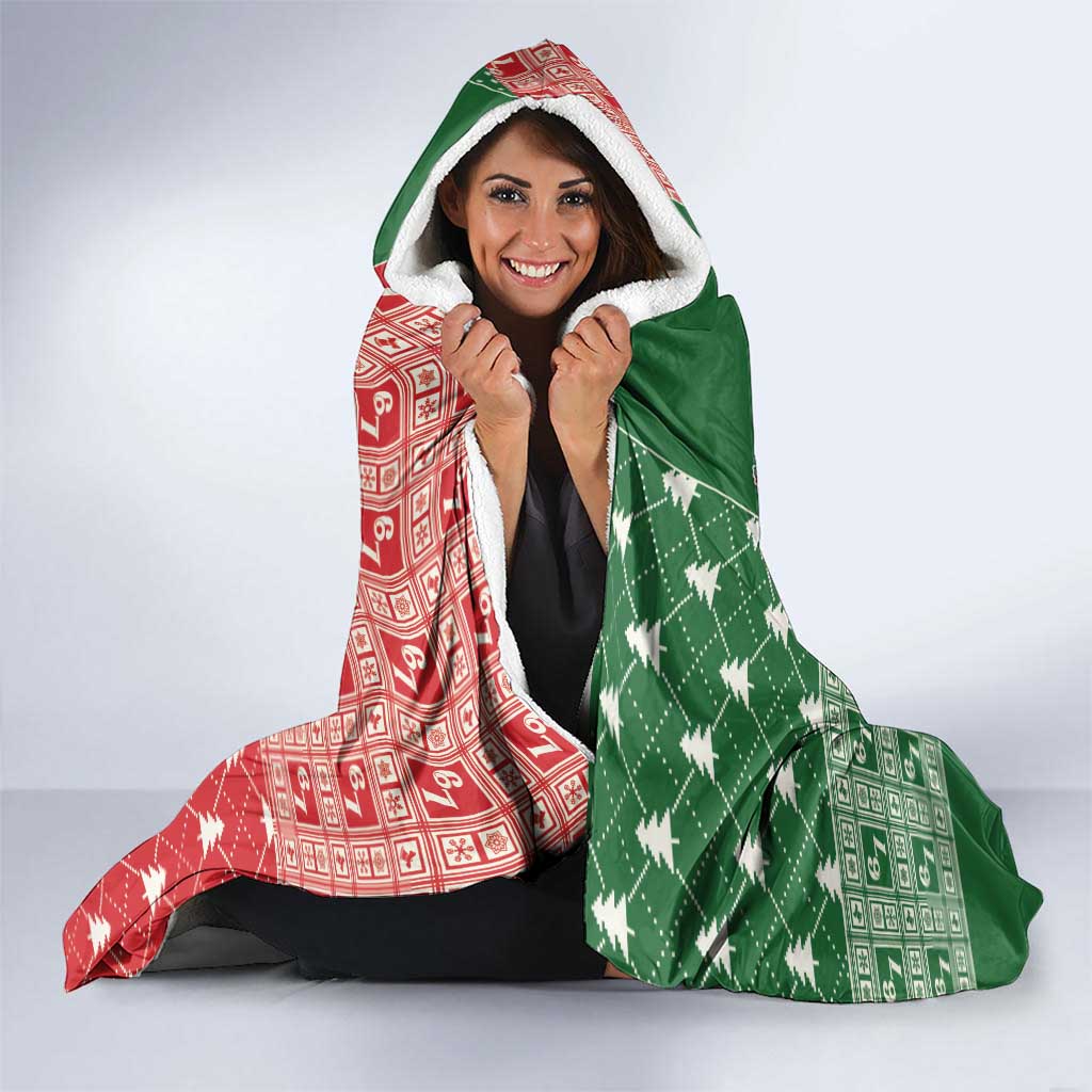 Six Seven Christmas Hooded Blanket Funny Tung Tung Tung Sahur - Wonder Print Shop