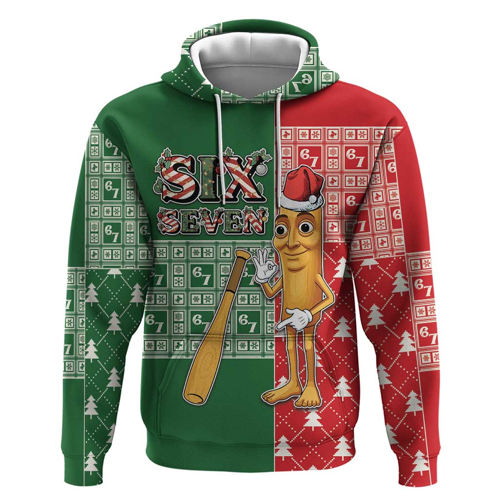 Six Seven Christmas Hoodie Funny Tung Tung Tung Sahur - Wonder Print Shop