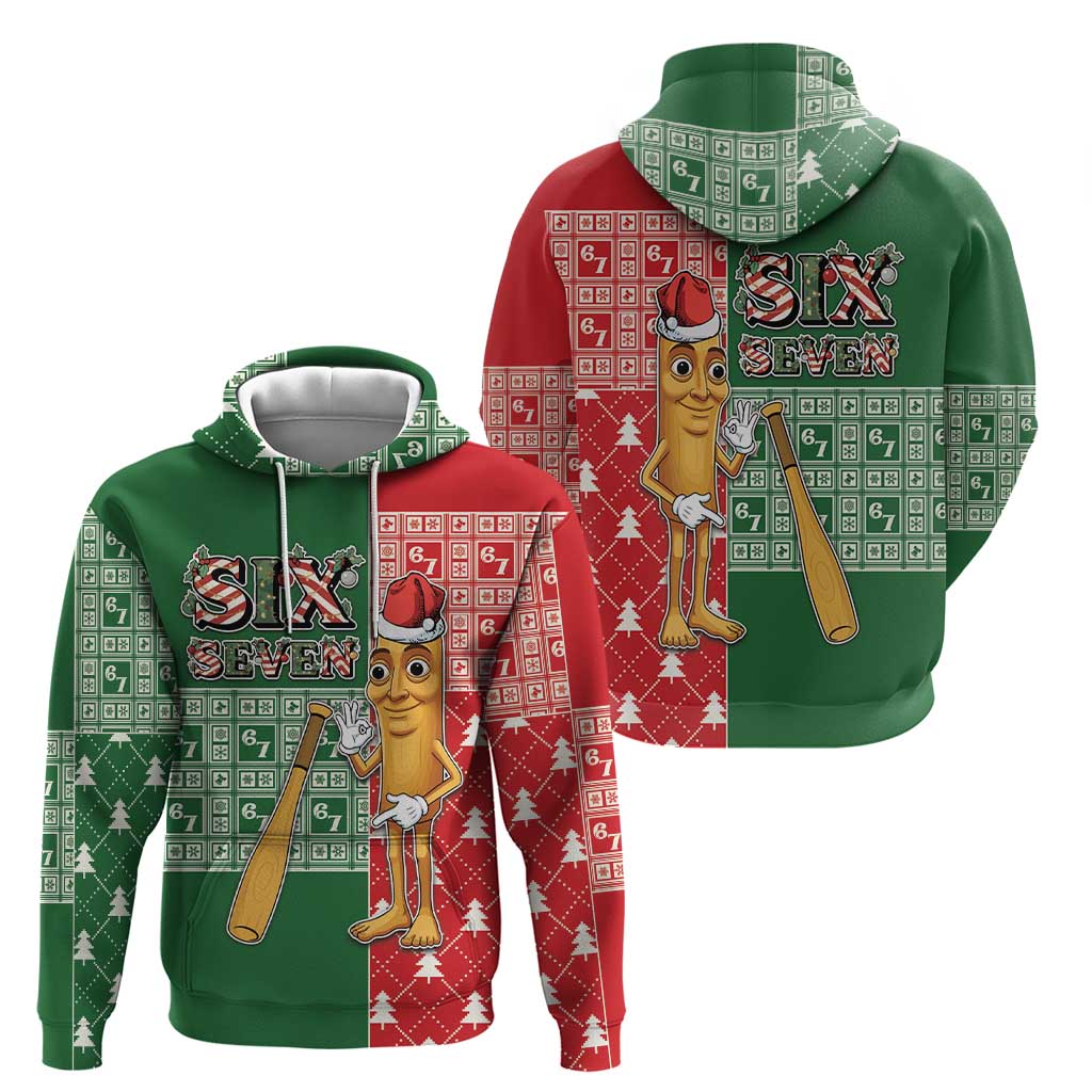 Six Seven Christmas Hoodie Funny Tung Tung Tung Sahur - Wonder Print Shop