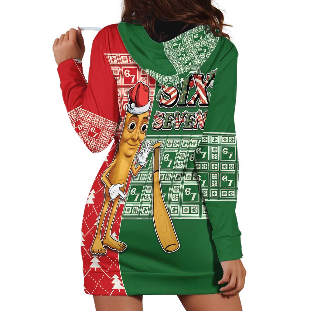 Six Seven Christmas Hoodie Dress Funny Tung Tung Tung Sahur - Wonder Print Shop