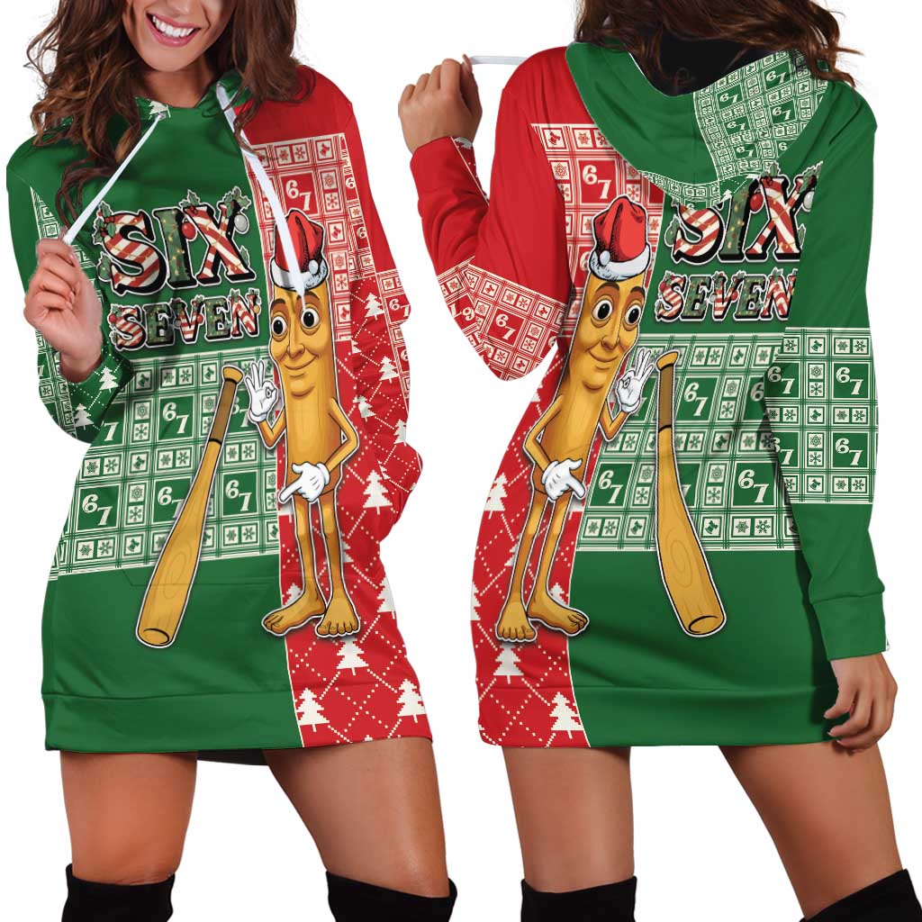 Six Seven Christmas Hoodie Dress Funny Tung Tung Tung Sahur - Wonder Print Shop