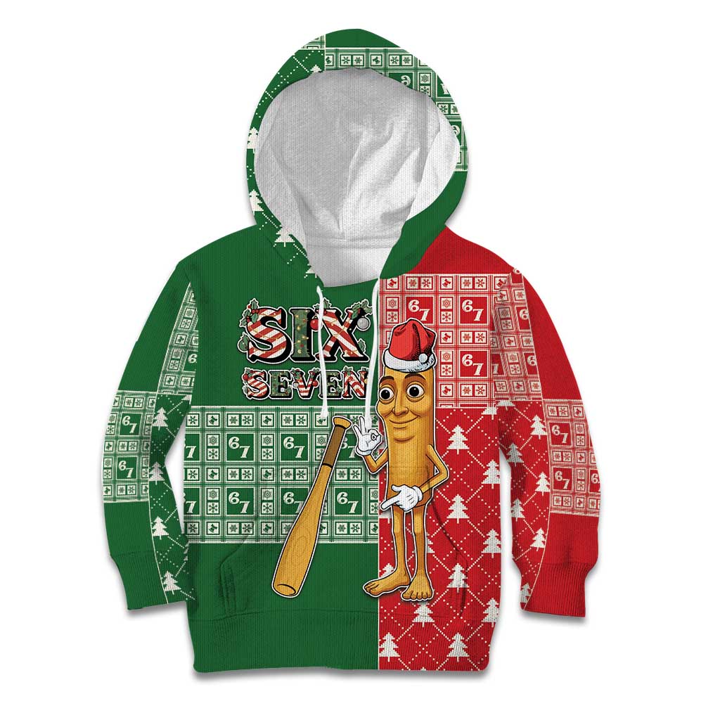 Six Seven Christmas Kid Hoodie Funny Tung Tung Tung Sahur - Wonder Print Shop