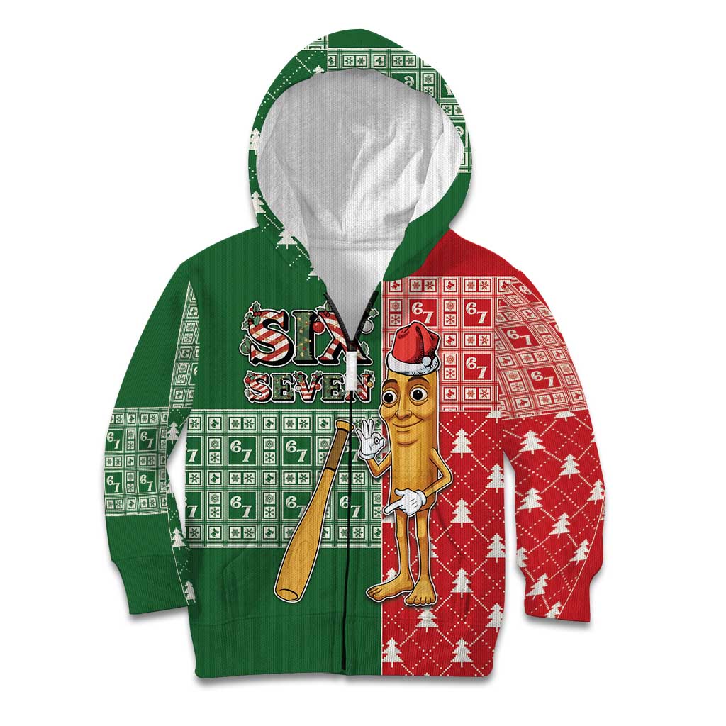 Six Seven Christmas Kid Hoodie Funny Tung Tung Tung Sahur - Wonder Print Shop