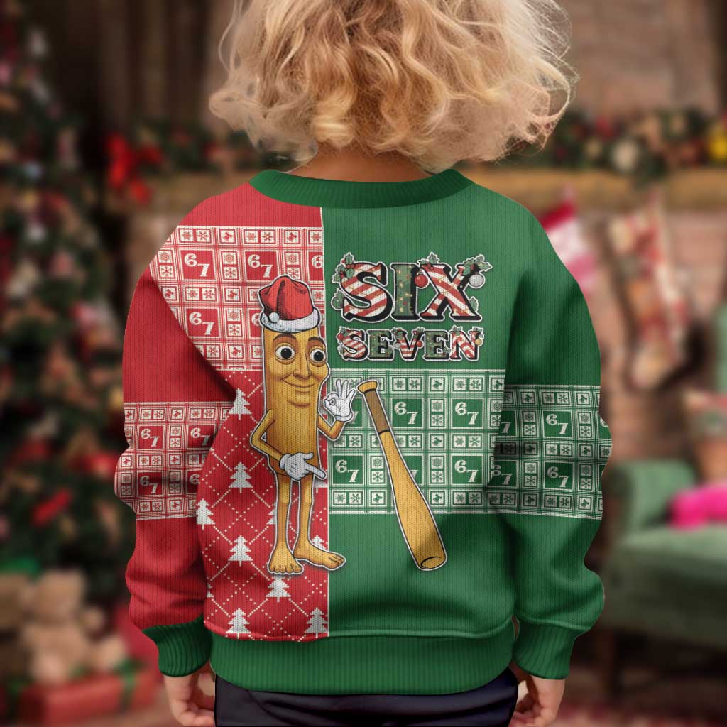 Six Seven Christmas Kid Ugly Christmas Sweater Funny Tung Tung Tung Sahur - Wonder Print Shop