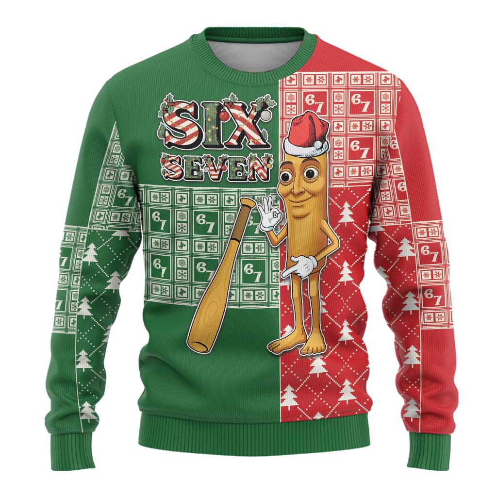 Six Seven Christmas Ugly Christmas Sweater Funny Tung Tung Tung Sahur - Wonder Print Shop