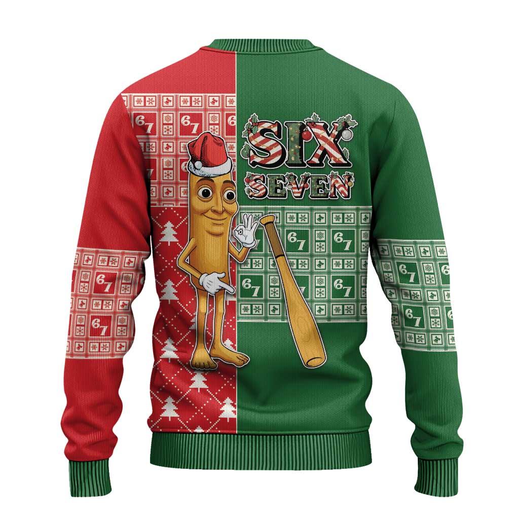 Six Seven Christmas Ugly Christmas Sweater Funny Tung Tung Tung Sahur - Wonder Print Shop